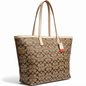 COACH LEGACY WEEKEND SIGNATURE C LARGE DOGLEASH TOTE